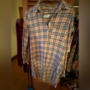 Simply Southern shirt dress (Burberry style) size small